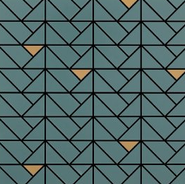 16x16 Eclettica Herringbone Mosaic Mixed-Color Matte Smooth Porcelain Tile