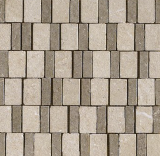 Taupe Beige - 12x12 Mystone Limestone Mosaic Stone-Look Matte Smooth Porcelain Tile