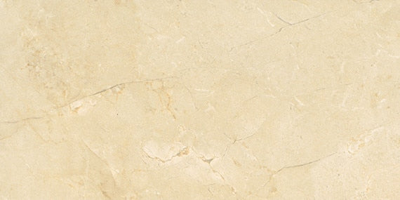 10x14 Mirasol Natural Marble-Look Glossy Smooth Ceramic Tile Light Beige