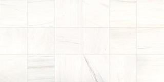 Pure White - 12x12 Marble Subway Pattern Natural Marble-Look Polished Smooth Marble Tile