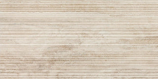 Almond Beige - 12x24 Calligo Natural Stone-Look Matte 3D-Geometric Fluted Porcelain Tile
