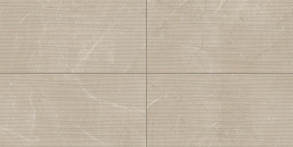 12x24 Perpetuo Light Veining Natural Marble-Look Satin Wavy Porcelain Tile Warm Beige