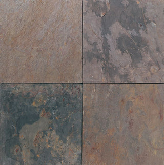 Slate Multi - 16x16 Slate Random Pattern Stone-Look Matte Riven Slate Tile