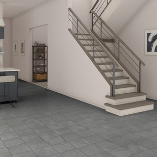 Slate Gray - 16x16 Slate Random Pattern Stone-Look Matte Riven Slate Tile