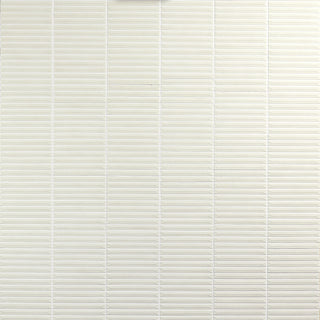 Pearl White - 12x12 Artefino Vintage Mosaic Solid-Color Glossy 3D-Geometric Pyramid Porcelain Tile