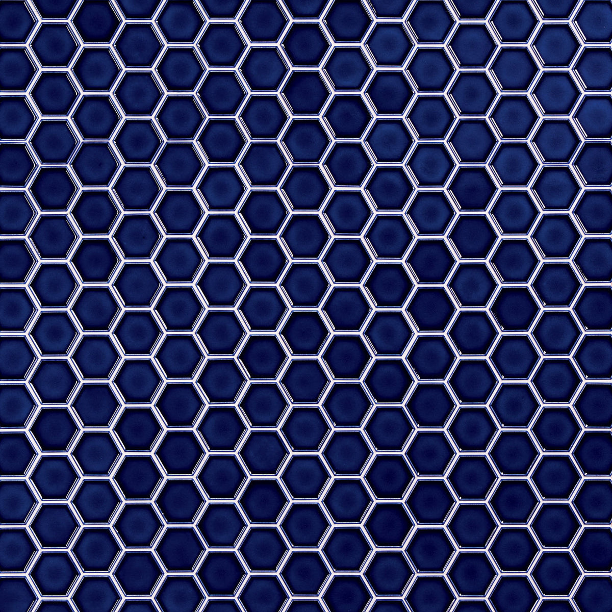 14x12 Artefino Jewel Hexagon Framed Border Mosaic Solid-Color Satin Smooth Porcelain Tile