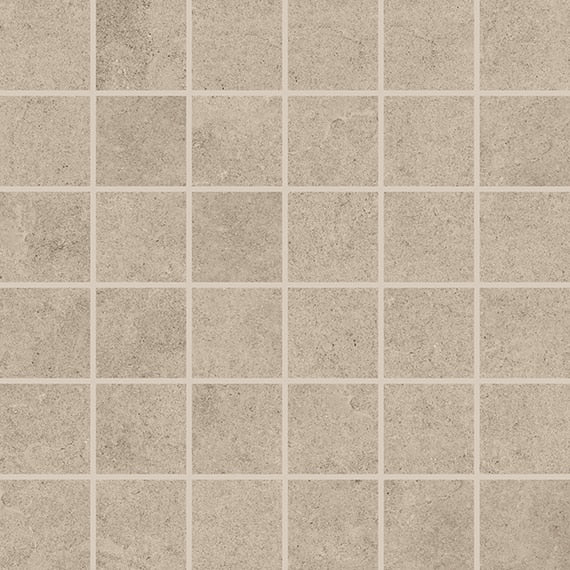 2x2 Modern Formation Straight Joint Mosaic Stone-Look Matte Smooth Porcelain Tile Beige