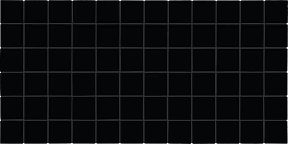 2x2 Color Wheel Mosaic Straight Joint Mosaic Solid-Color Matte Smooth Ceramic Tile Black