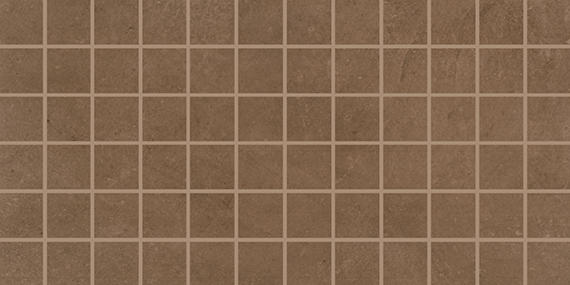 2x2 Portfolio Mosaic Concrete-Look Matte Smooth Porcelain Tile Rust Brown