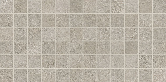 2x2 Reminiscent Grid Mosaic Concrete-Look Matte Smooth Porcelain Tile Light Gray