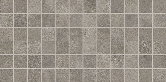 2x2 Reminiscent Grid Mosaic Concrete-Look Matte Smooth Porcelain Tile Medium Gray