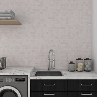 Soft Cream Gray - 12x24 Platinum Straight Joint Mosaic Marble-Look Matte Smooth Porcelain Tile