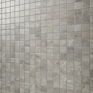 Dove Gray - 12x24 Platinum Straight Joint Mosaic Marble-Look Matte Smooth Porcelain Tile