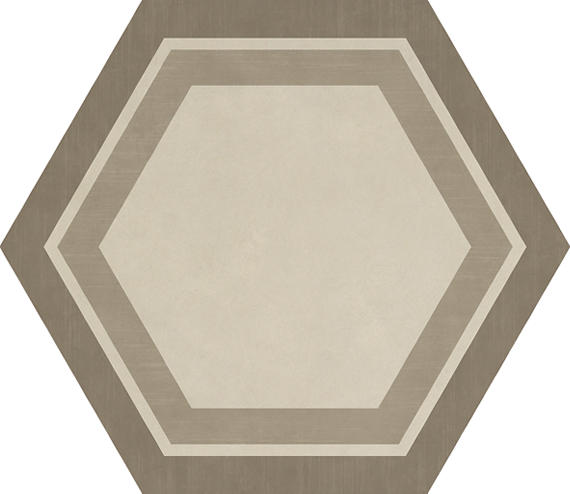 24x20 Bee Hive Hexagon Patterned Concrete-Look Matte Smooth Porcelain Tile Warm Tan