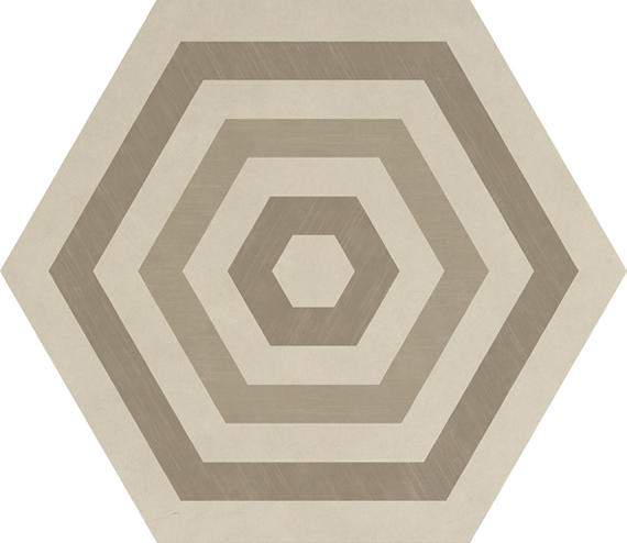 24x20 Bee Hive Hexagon Intricate Geometry Patterned Concrete-Look Matte Smooth Porcelain Tile Warm Tan