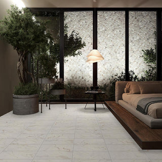 Warm Marble - 24x24 Marble Obsession Natural Marble-Look Matte Smooth Porcelain Tile