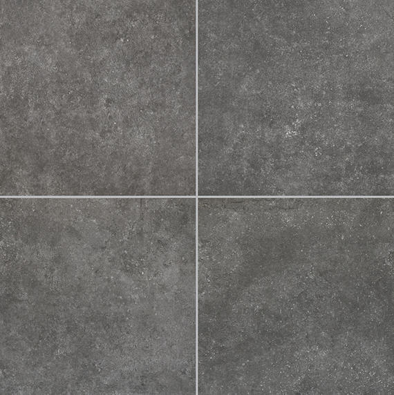 24x24 Historic Limestone Natural Stone-Look Matte Textured Porcelain Tile Dark Gray