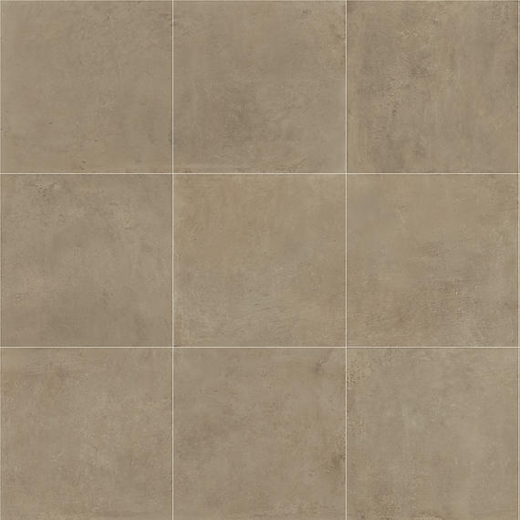 24x24 Portfolio Natural Concrete-Look Matte Smooth Porcelain Tile Sand Brown