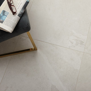 Warm Cream - 24x24 Delegate Natural Stone-Look Matte Smooth Porcelain Tile