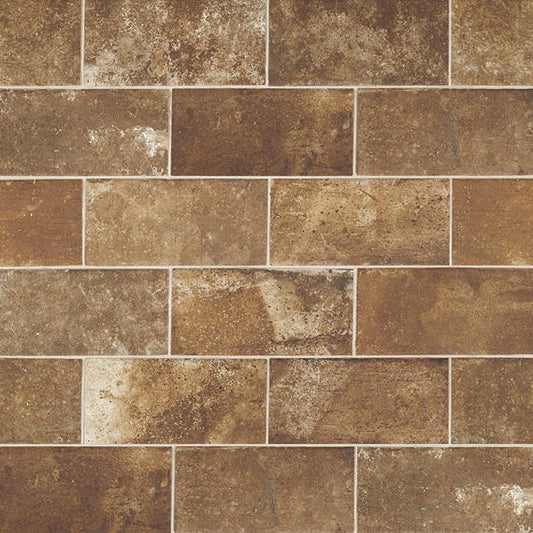 2x8 Urban District Brx Subway Pattern Natural Stone-Look Matte Textured Porcelain Tile