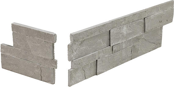 6x24 Stacked Stone Random Pattern Natural Stone-Look Matte Riven Quartzite Tile Taupe Stone