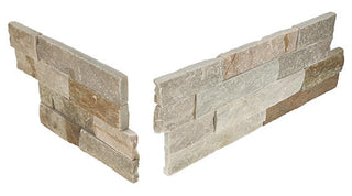Sage Sand - 6x24 Stacked Stone Random Pattern Natural Stone-Look Matte Riven Quartzite Tile