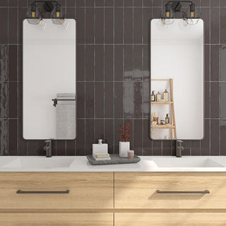 Ocean Gray - 3x12 Costa Clara Natural Solid-Color Glossy Undulated Ceramic Tile