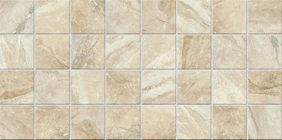 3x3 Danya Mosaic Stone-Look Matte Smooth Porcelain Tile Sandy Beige