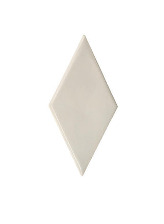 Off White - 3x6 Playscapes Diamond Natural Solid-Color Glossy Undulated Ceramic Tile