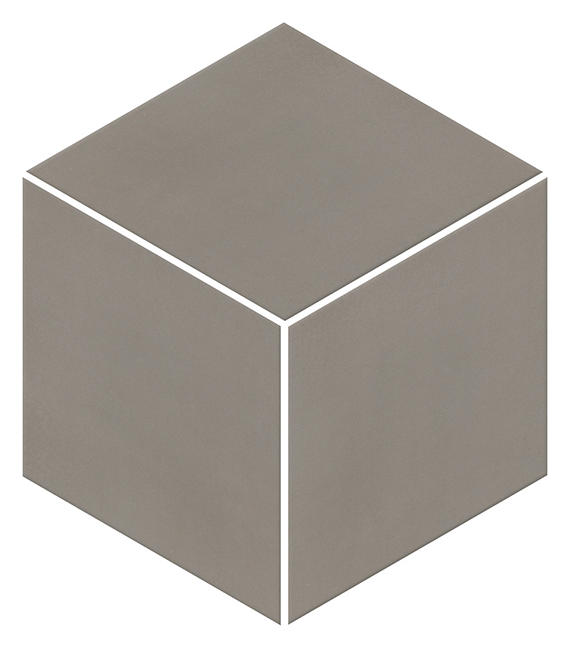 12x12 Neoconcrete Mosaic Concrete-Look Matte 3D-Geometric Cube Porcelain Tile Medium Brown