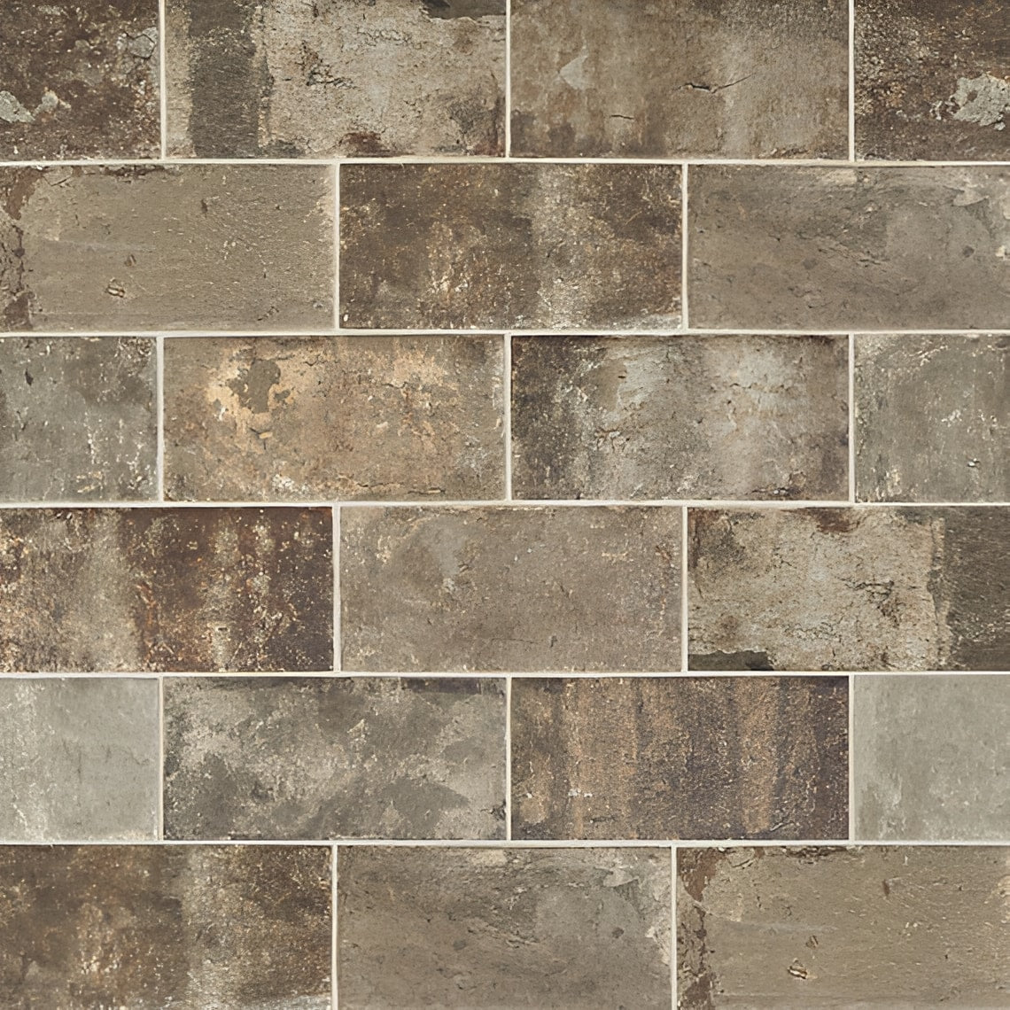 4x8 Urban District Brx Subway Pattern Natural Stone-Look Matte Smooth Porcelain Tile