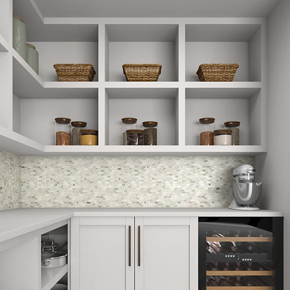 12x12 Decorative Accents Subway Pattern Mosaic Stone-Look Polished Smooth Marble Tile Cream White