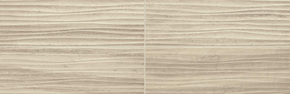 6x18 Articulo Mosaic Stone-Look Matte 3D-Geometric Wave-Line Porcelain Tile Light Tan