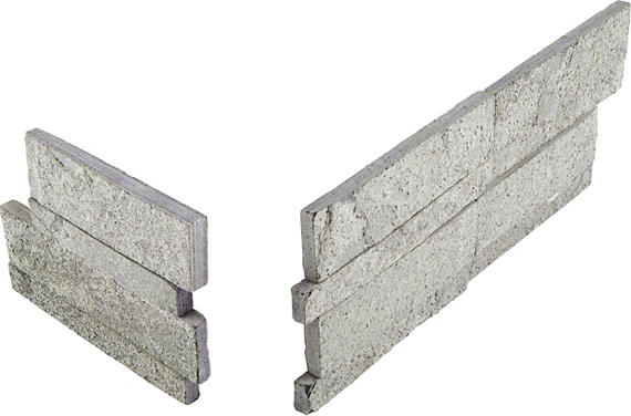 6x24 Stacked Stone Random Pattern Stone-Look Matte Riven Quartzite Tile Granite Gray