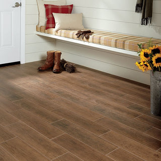 Deep Brown - 6x36 Willow Bend Natural Wood-Look Matte Smooth Porcelain Tile