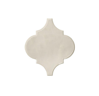 Off White - 6x6 Playscapes Arabesque Natural Solid-Color Glossy Undulated Ceramic Tile