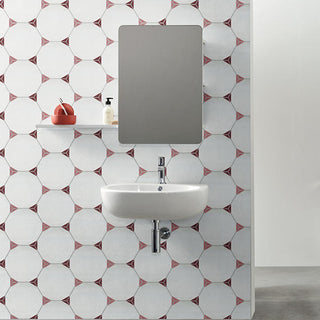 Soft White - 8 1/2x10 Bee Hive Medley Hexagon Natural Concrete-Look Matte Smooth Porcelain Tile