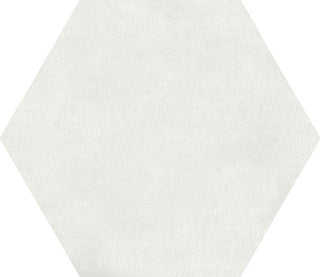 White - 8 1/2x10 Bee Hive Medley Hexagon Natural Concrete-Look Matte Smooth Porcelain Tile