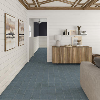 Slate Gray - 8x8 Quartetto Grid Natural Concrete-Look Matte Smooth Porcelain Tile