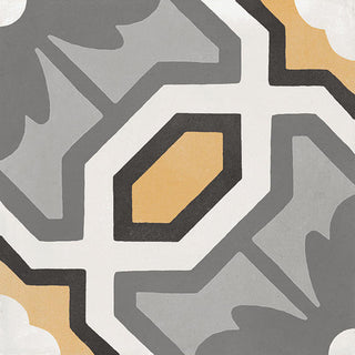 Amber Gray - 8x8 D_segni Color Honeycomb Patterned Solid-Color Matte Smooth Porcelain Tile