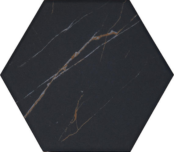 8 Perpetuo Hexagon Natural Marble-Look Matte Smooth Porcelain Tile Warm Beige