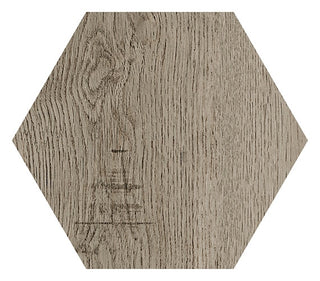Taupe Wood - 8x9 Sleigh Creek Hexagon Natural Wood-Look Matte Smooth Porcelain Tile