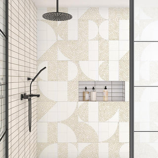 Pebble White - 12x12 Pebble Oasis Square & Rectangle Mosaic Natural-Look Tumbled Natural Pebble Tile
