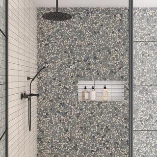 Coastal Gray - 13x13 Pebble Oasis Mosaic Natural-Look Tumbled Natural Pebble Tile