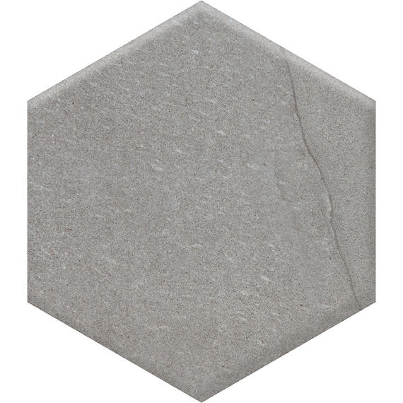 8x9 Marble Obsession Hexagon Light Veining Natural Marble-Look Matte Smooth Porcelain Tile Pale Gray