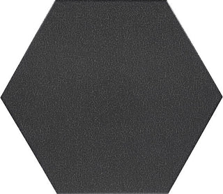 Charcoal Black - 8x8 Inyo Hexagon Natural Natural-Look Satin Smooth Porcelain Tile