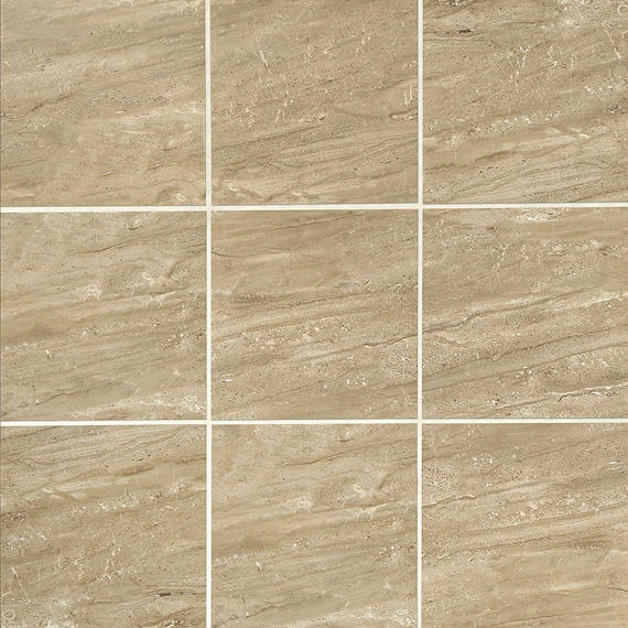 12x12 Florentine Natural Marble-Look Matte Smooth Porcelain Tile