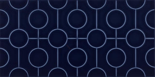 Navy Blue - 12x24 Luminique 3D-Geometric Linear-Circular Natural Solid-Color Glossy Smooth Ceramic Tile