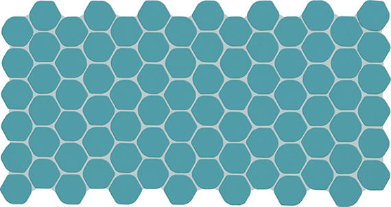 12x24 Keystones Organic Penny Round Mosaic Solid-Color Matte Smooth Porcelain Tile