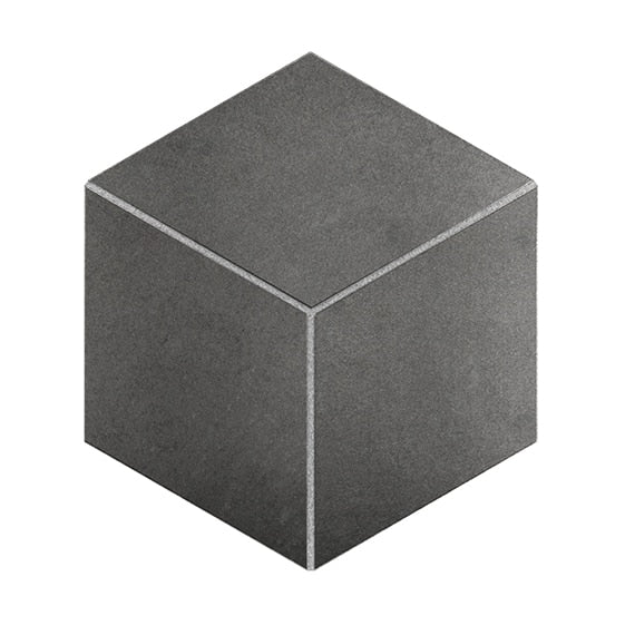 12x12 Emergent Hexagon Mosaic Stone-Look Satin Geometric Cube Porcelain Tile
